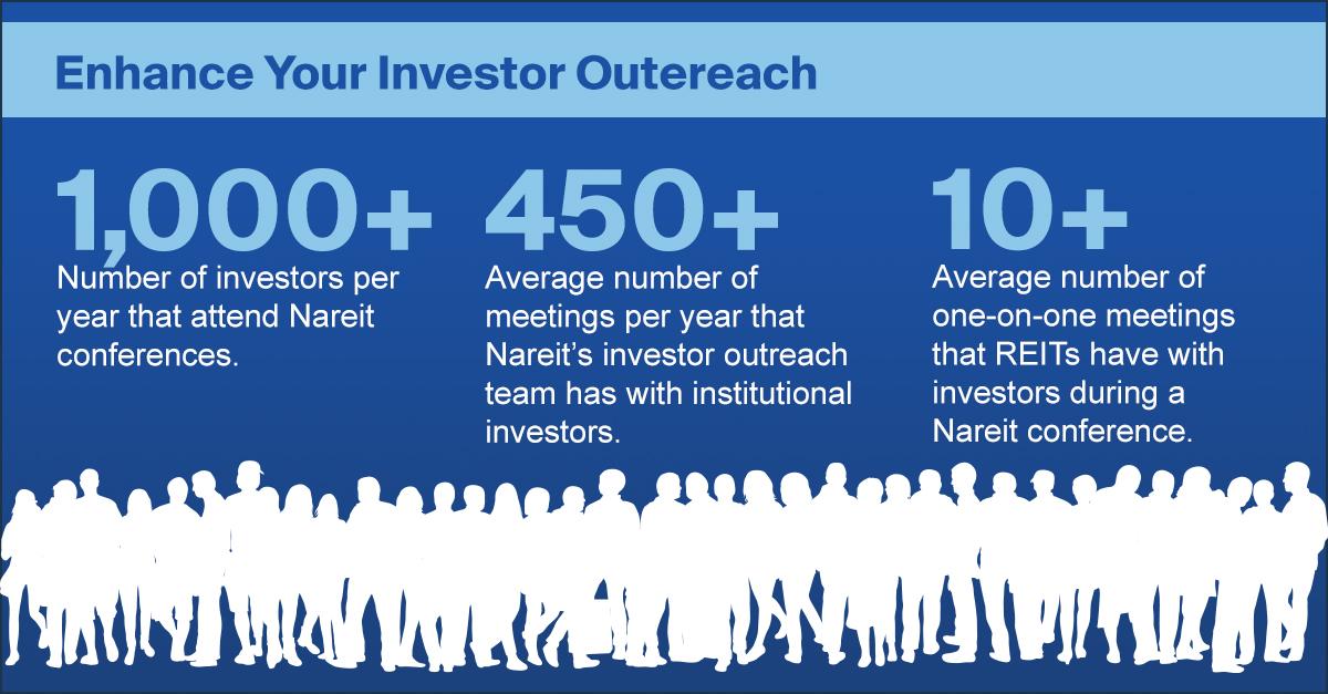 1,000+  investors attend Nareit conferences each year