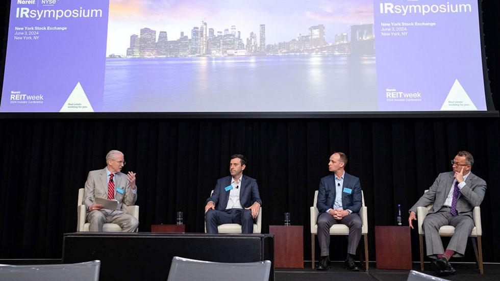 Kurt Walten, SVP, investment affairs for Nareit; Andy Rubin, institutional portfolio manager for Fidelity Investments; Matthew Sgrizzi, chief investment officer for LaSalle Global Solutions; and Todd Glickson, head of investment management – North America for Coalition Greenwich