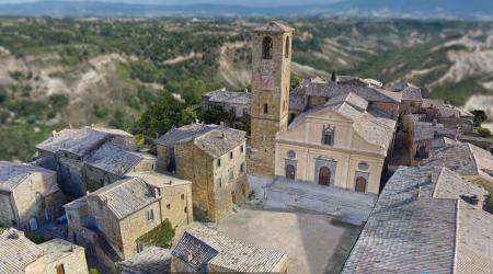 The fragile landscape of the historic village  of Civita di Bagnoregio in Italy can be explored with CyArk's virtual tour.  Image courtesy of CyArk
