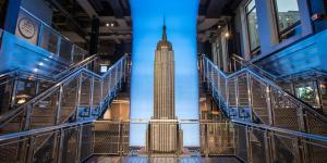 A two-story model of the Empire State Building in the landmark property’s new lobby.